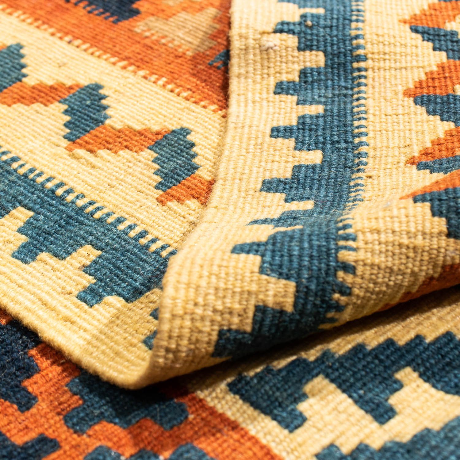 Kelim Teppich - Oriental 103 x 100 cm - beige - Image 4