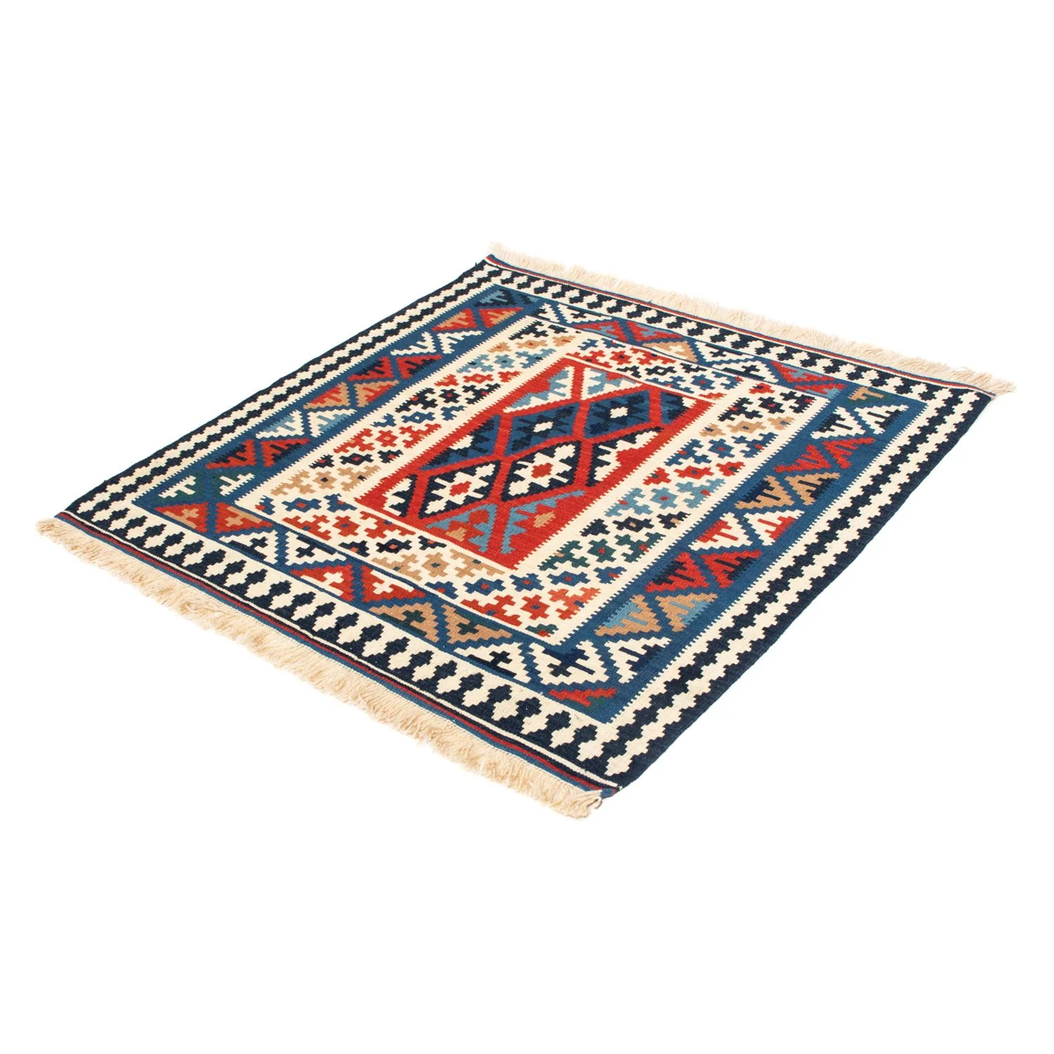 Kelim Teppich - Oriental 103 x 103 cm - blau - Image 5