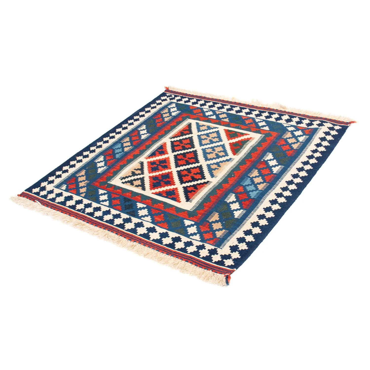 Kelim Teppich - Oriental 104 x 103 cm - blau - Image 5
