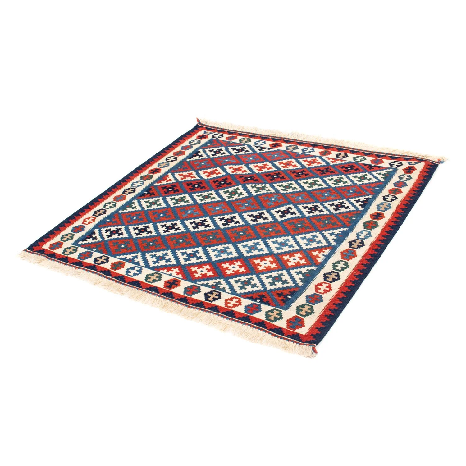Kelim Teppich - Oriental 105 x 103 cm - blau - Image 5