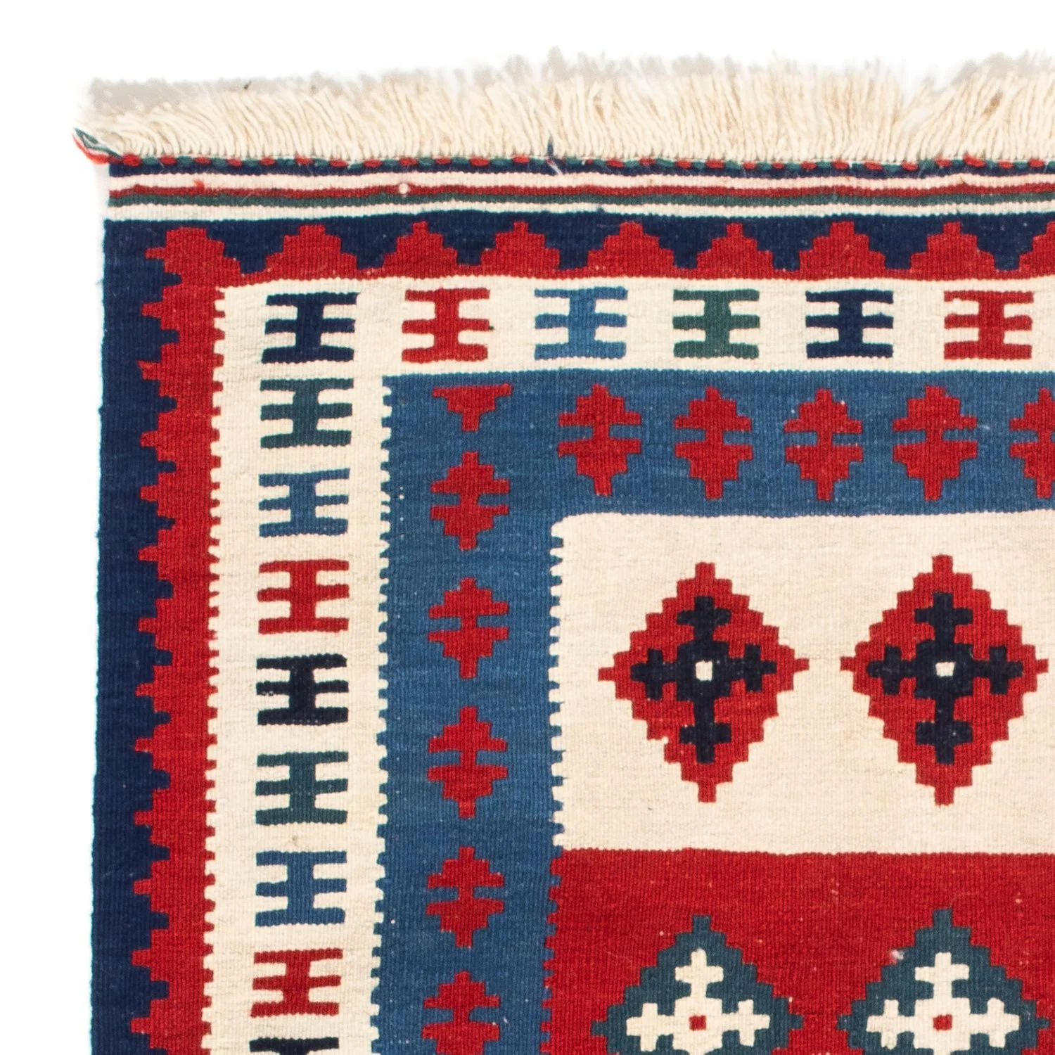 Kelim Teppich - Oriental 106 x 103 cm - blau - Image 3