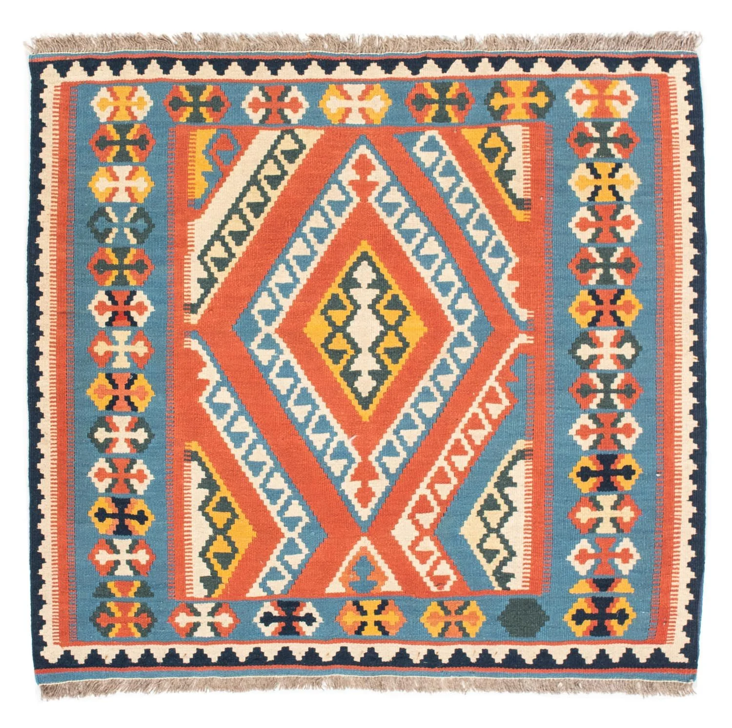 Kelim Teppich - Oriental 107 x 100 cm - orange