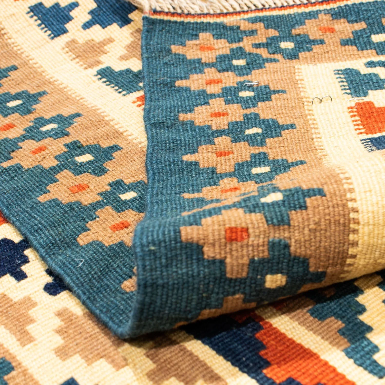 Kelim Teppich - Oriental 107 x 101 cm - beige - Image 4