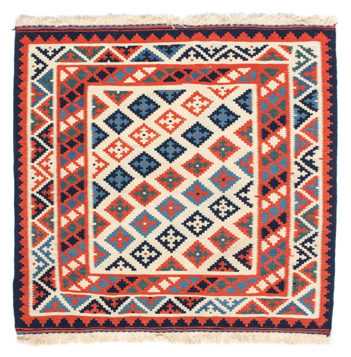 Kelim Teppich - Oriental 110 x 104 cm - rost