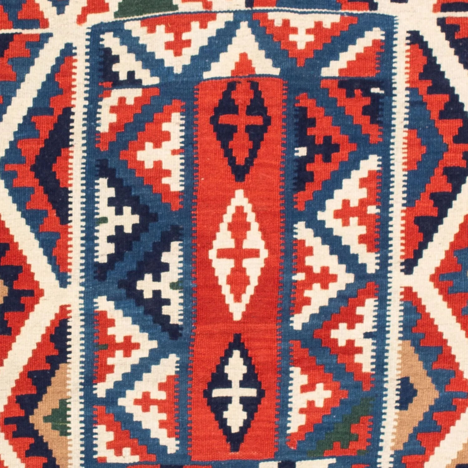 Kelim Teppich - Oriental 111 x 105 cm - rot - Image 2