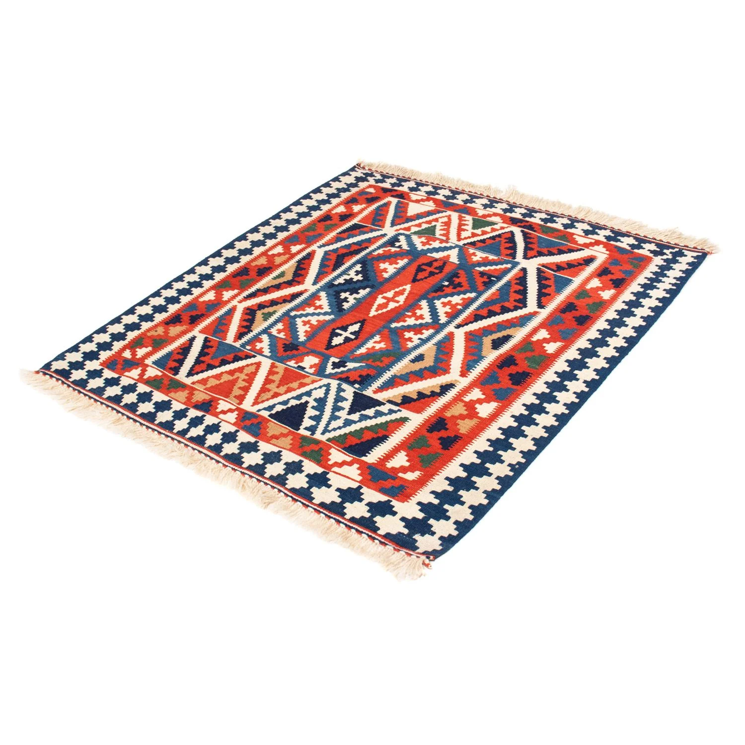 Kelim Teppich - Oriental 111 x 105 cm - rot - Image 5