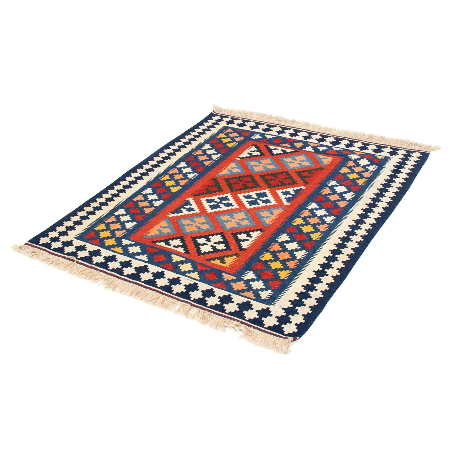 Kelim Teppich - Oriental 118 x 102 cm - blau - Image 5