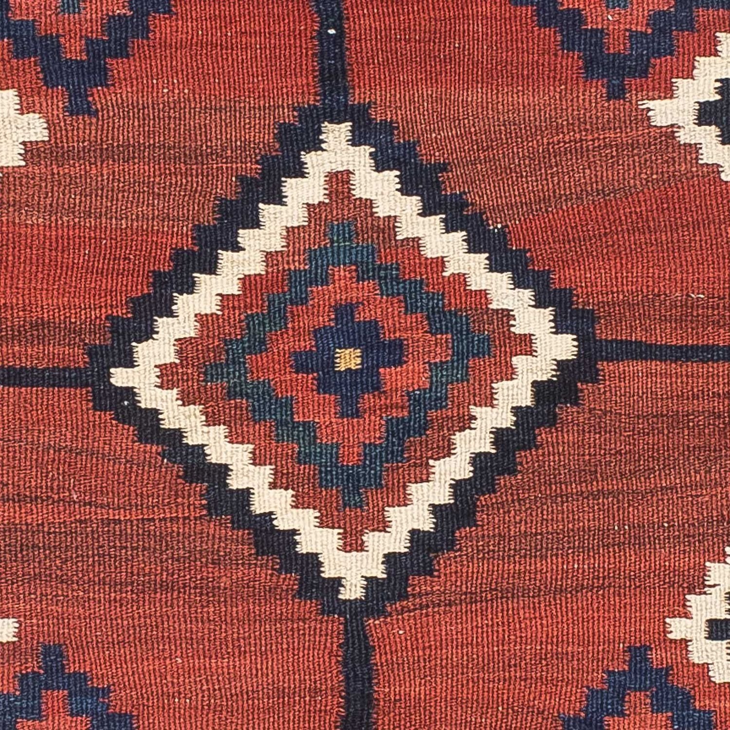 Kelim Teppich - Oriental 144 x 132 cm - dunkelrot - Image 2