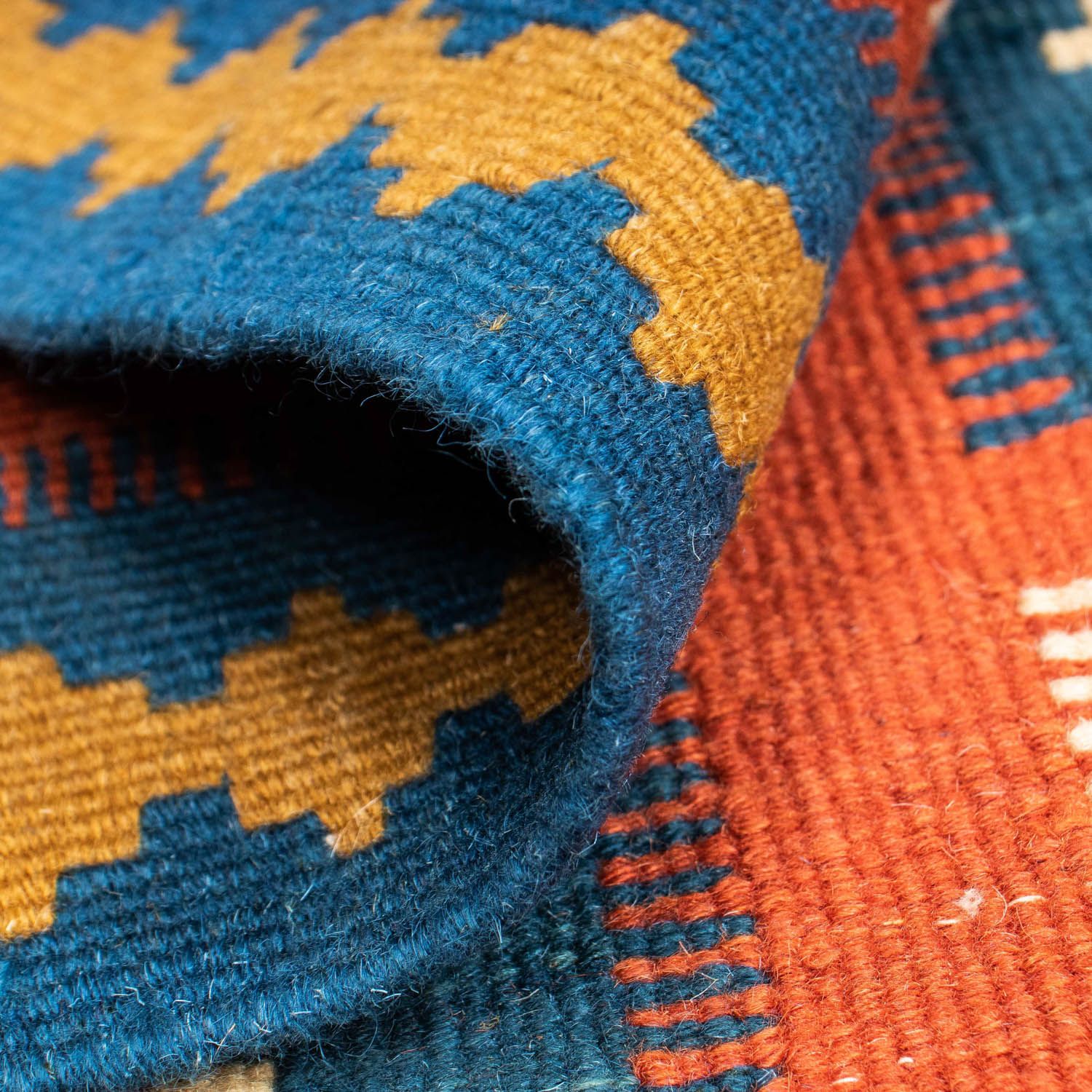 Kelim Teppich - Oriental 145 x 100 cm - blau - Image 4