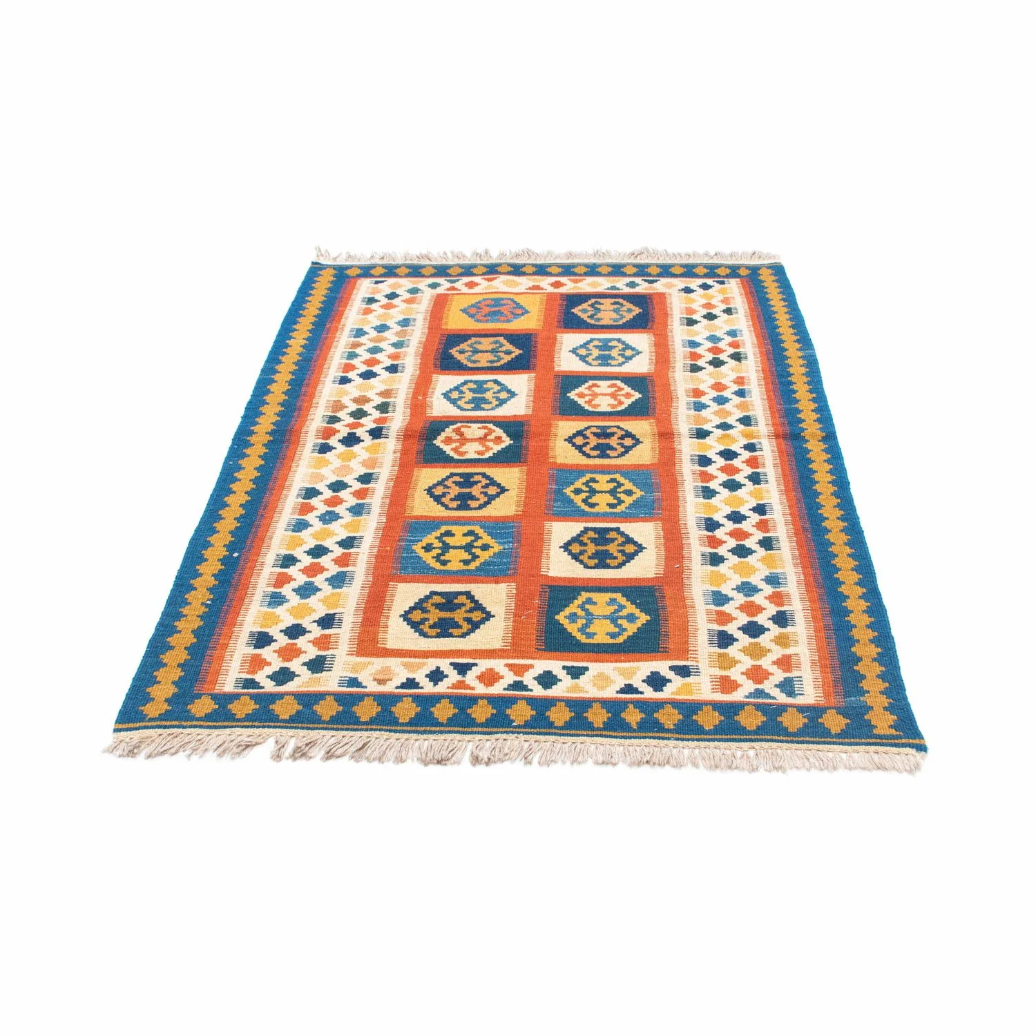 Kelim Teppich - Oriental 145 x 100 cm - blau - Image 5