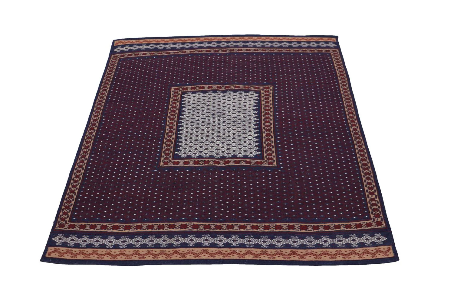 Kelim Teppich - Oriental 146 x 135 cm - blau