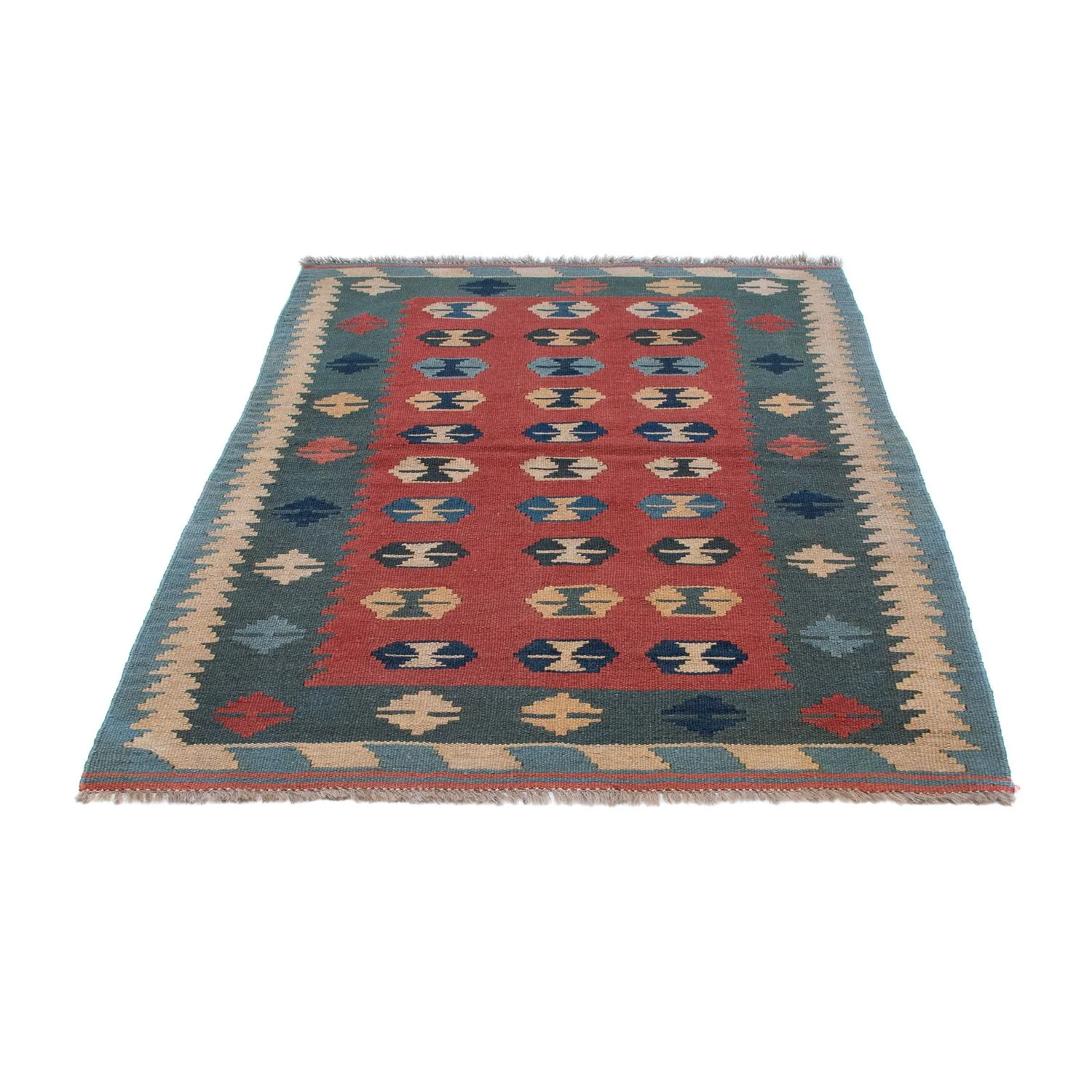 Kelim Teppich - Oriental 163 x 112 cm - dunkelrot - Image 5