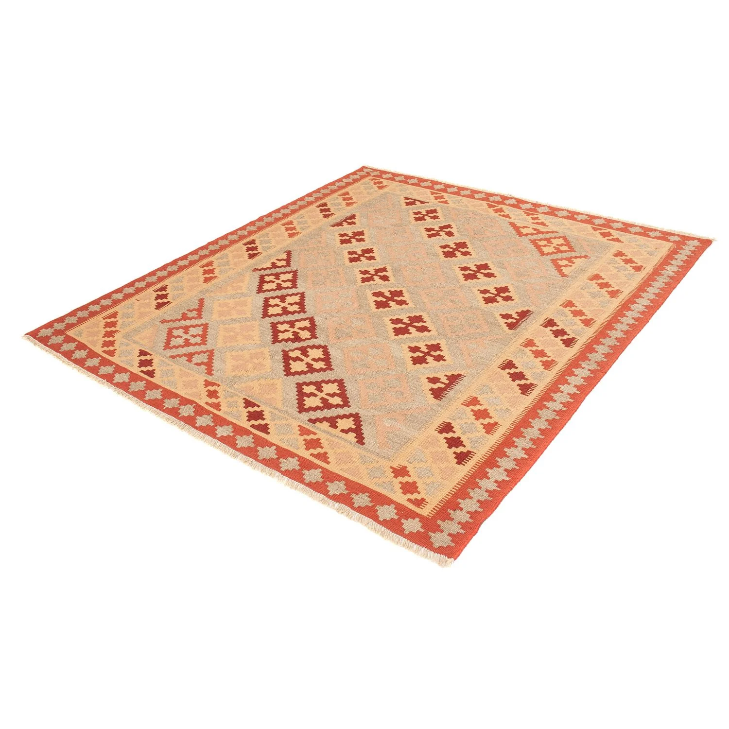 Kelim Teppich - Oriental 165 x 161 cm - dunkelrot - Image 5