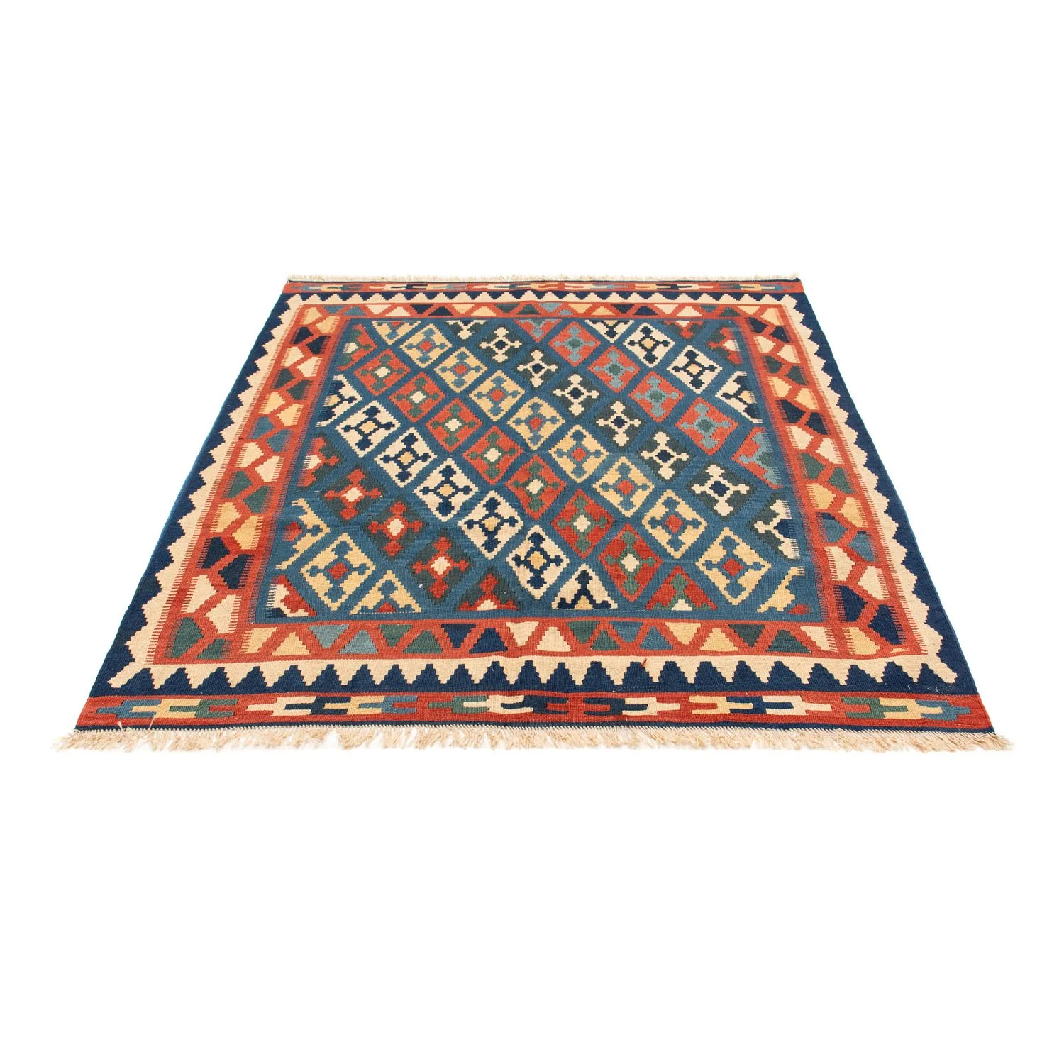 Kelim Teppich - Oriental 174 x 148 cm - blau - Image 5
