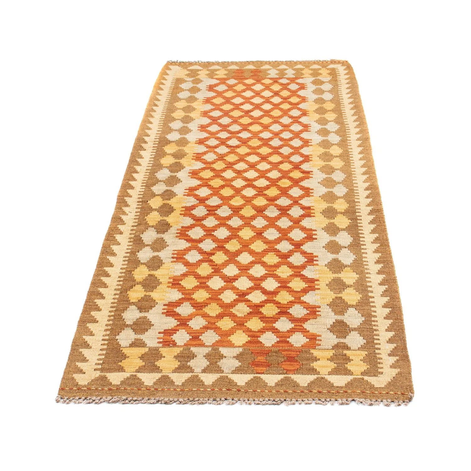 Kelim Teppich - Oriental 191 x 74 cm - hellbraun - Image 4