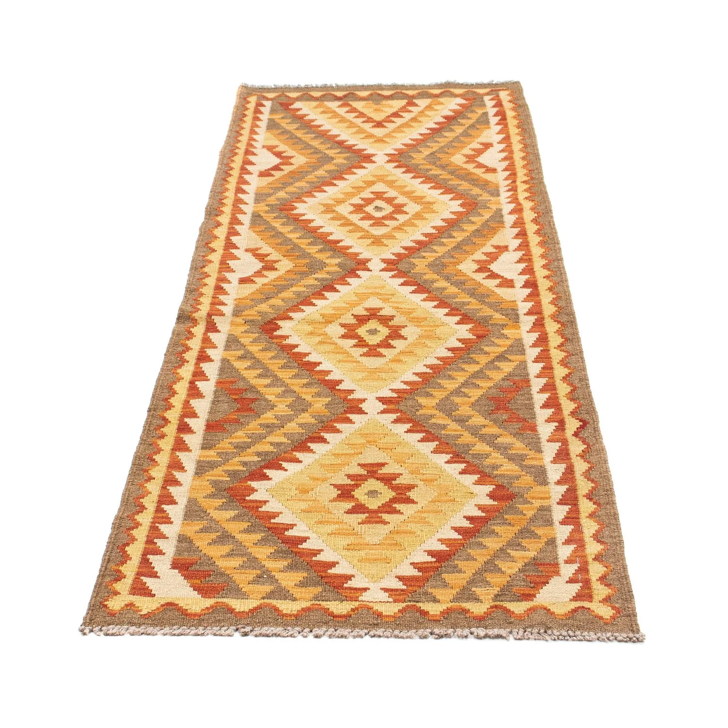 Kelim Teppich - Oriental 192 x 69 cm - hellbraun - Image 5