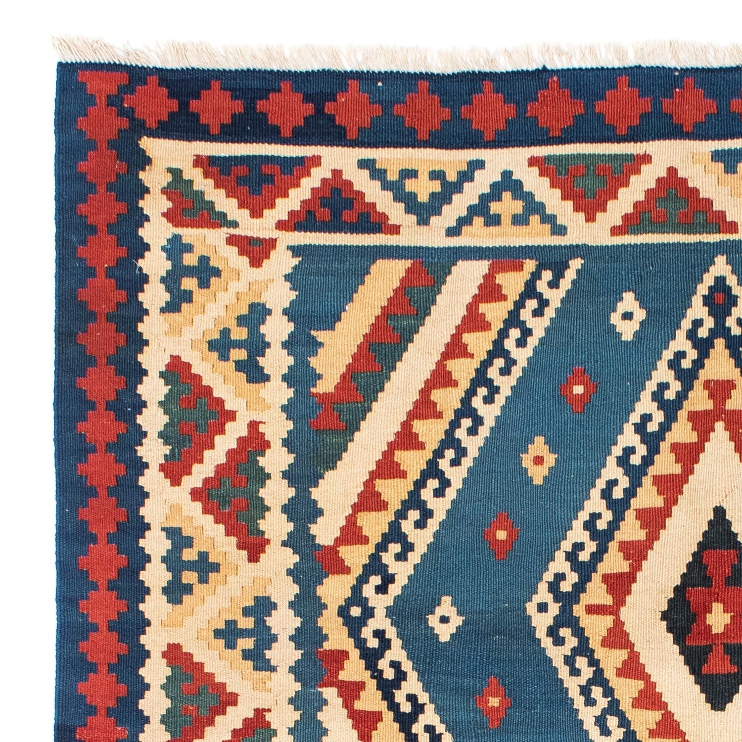 Kelim Teppich - Oriental 193 x 152 cm - blau - Image 3