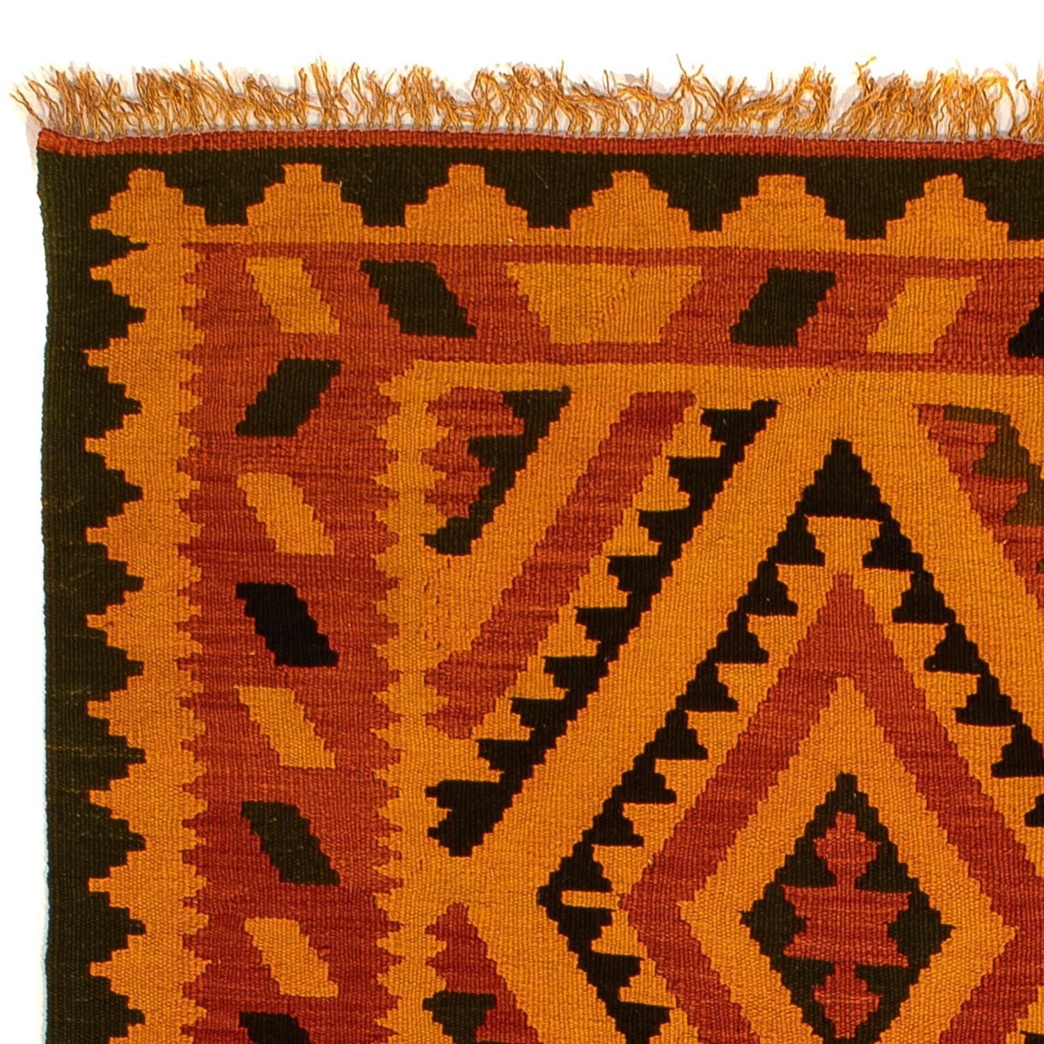 Kelim Teppich - Oriental 195 x 152 cm - dunkelbraun - Image 3