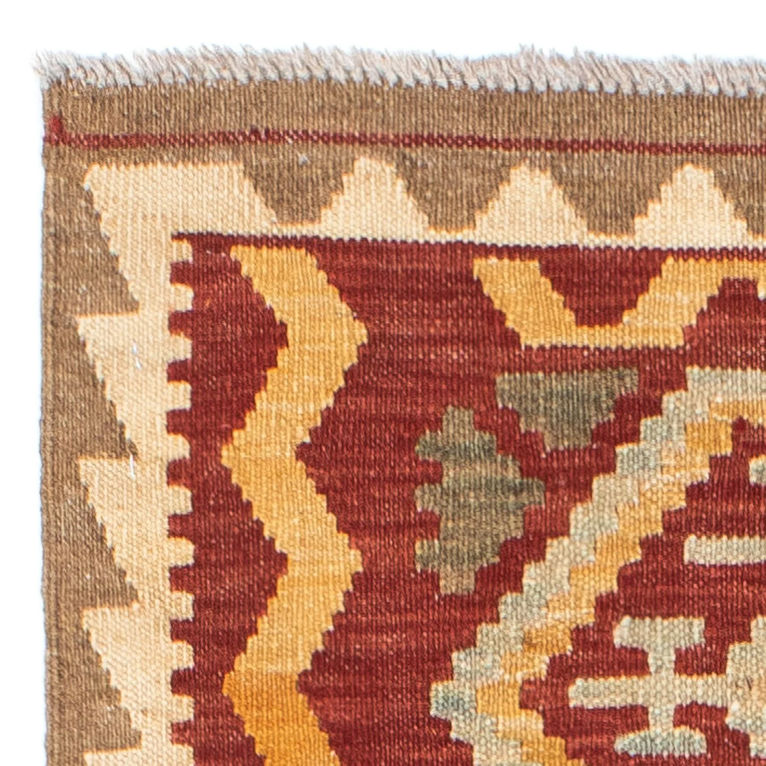 Kelim Teppich - Oriental 196 x 76 cm - hellbraun - Image 3