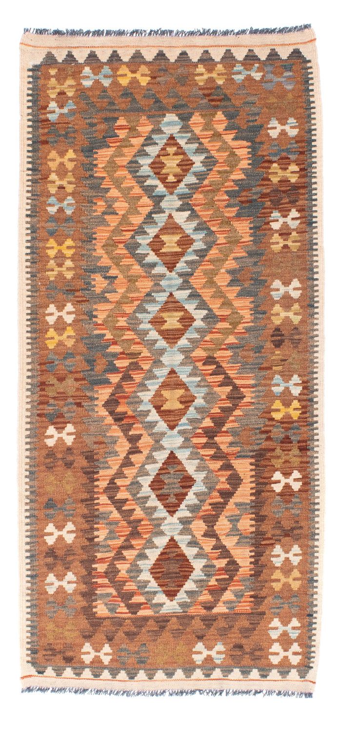Kelim Teppich - Oriental 199 x 88 cm - hellbraun