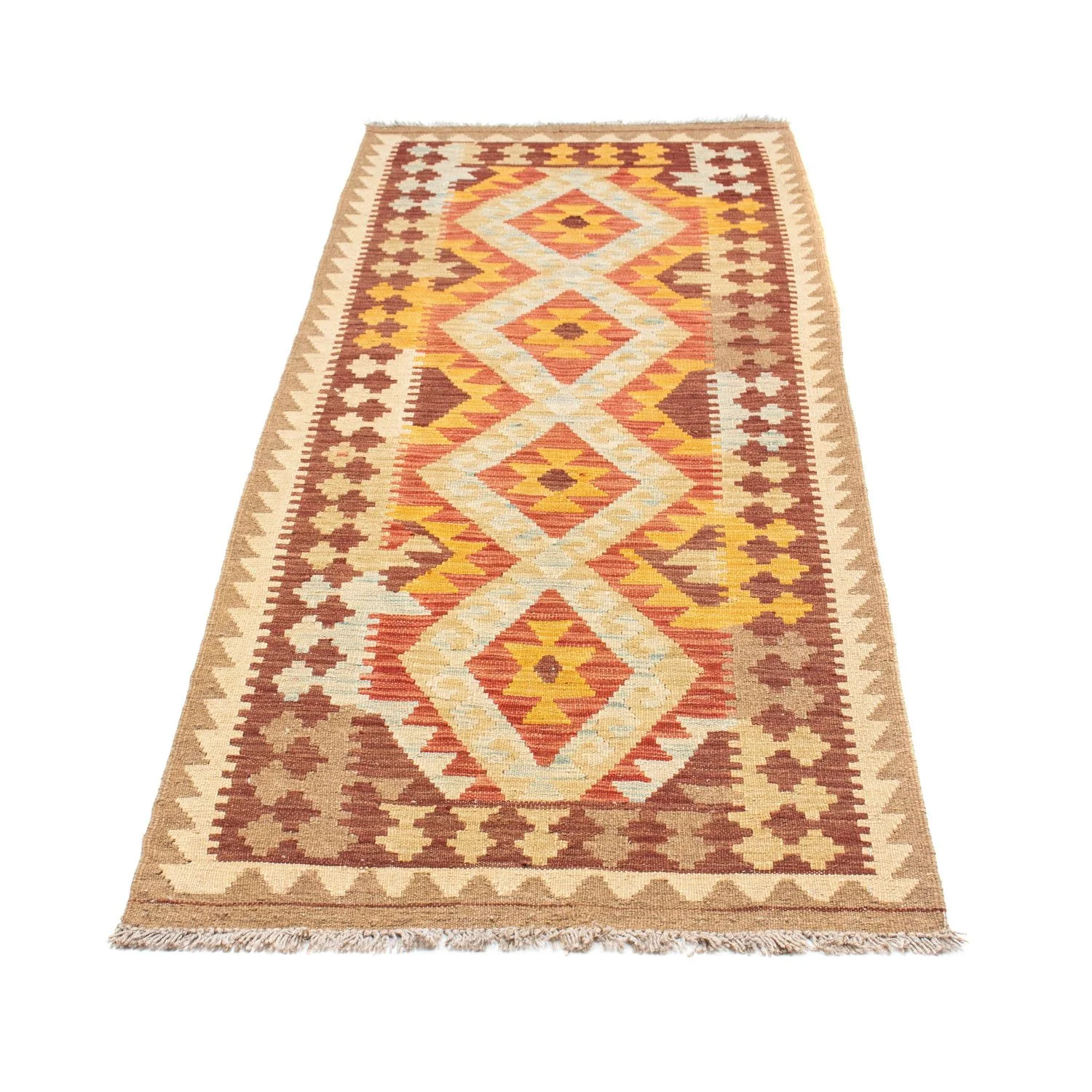 Kelim Teppich - Oriental 200 x 70 cm - beige - Image 5
