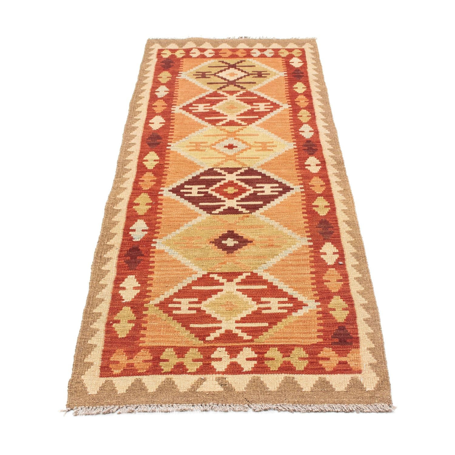 Kelim Teppich - Oriental 201 x 64 cm - hellbraun - Image 5