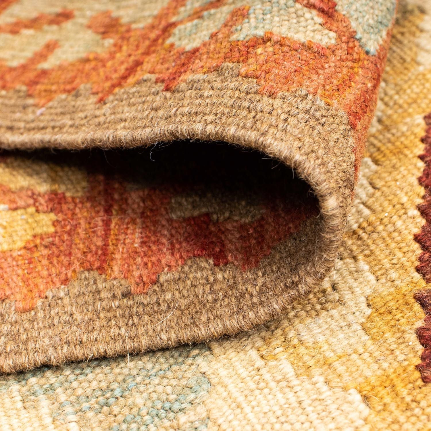 Kelim Teppich - Oriental 201 x 78 cm - beige - Image 4