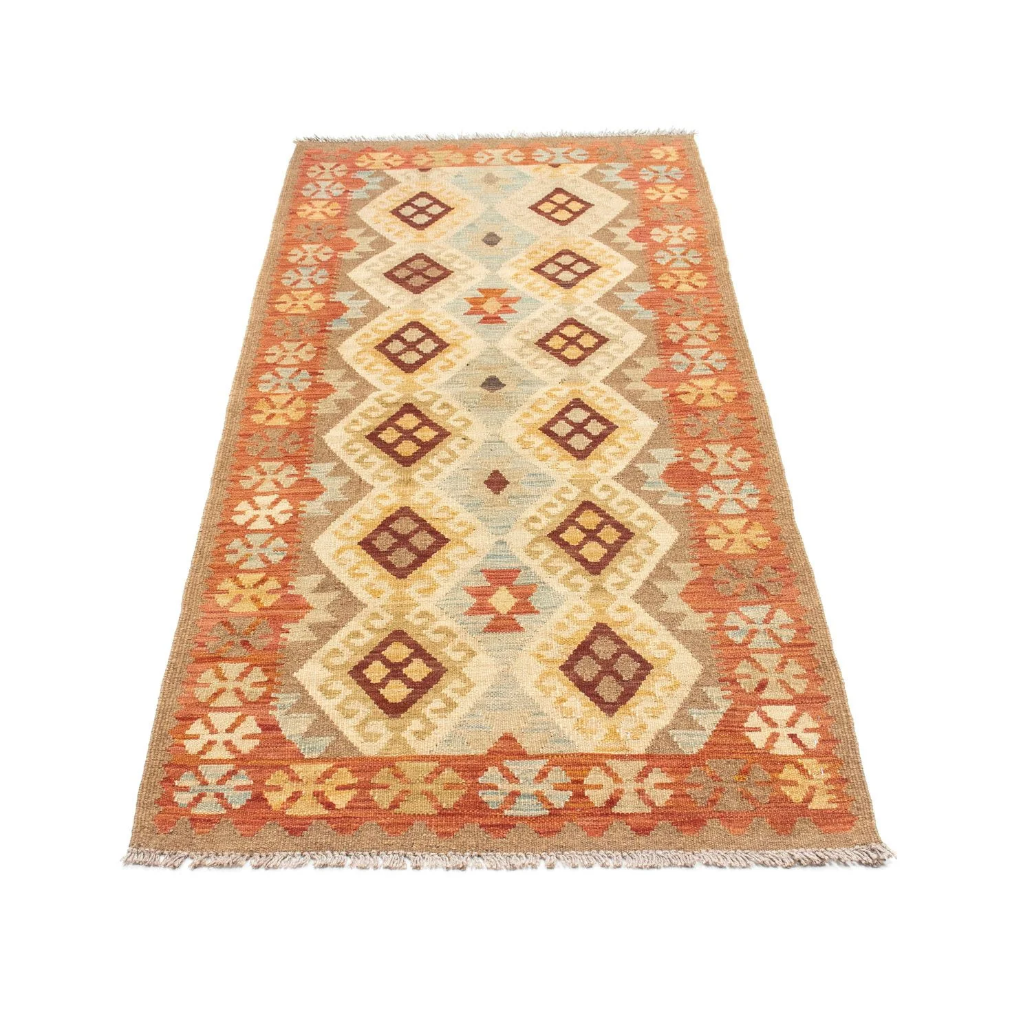 Kelim Teppich - Oriental 201 x 78 cm - beige - Image 5