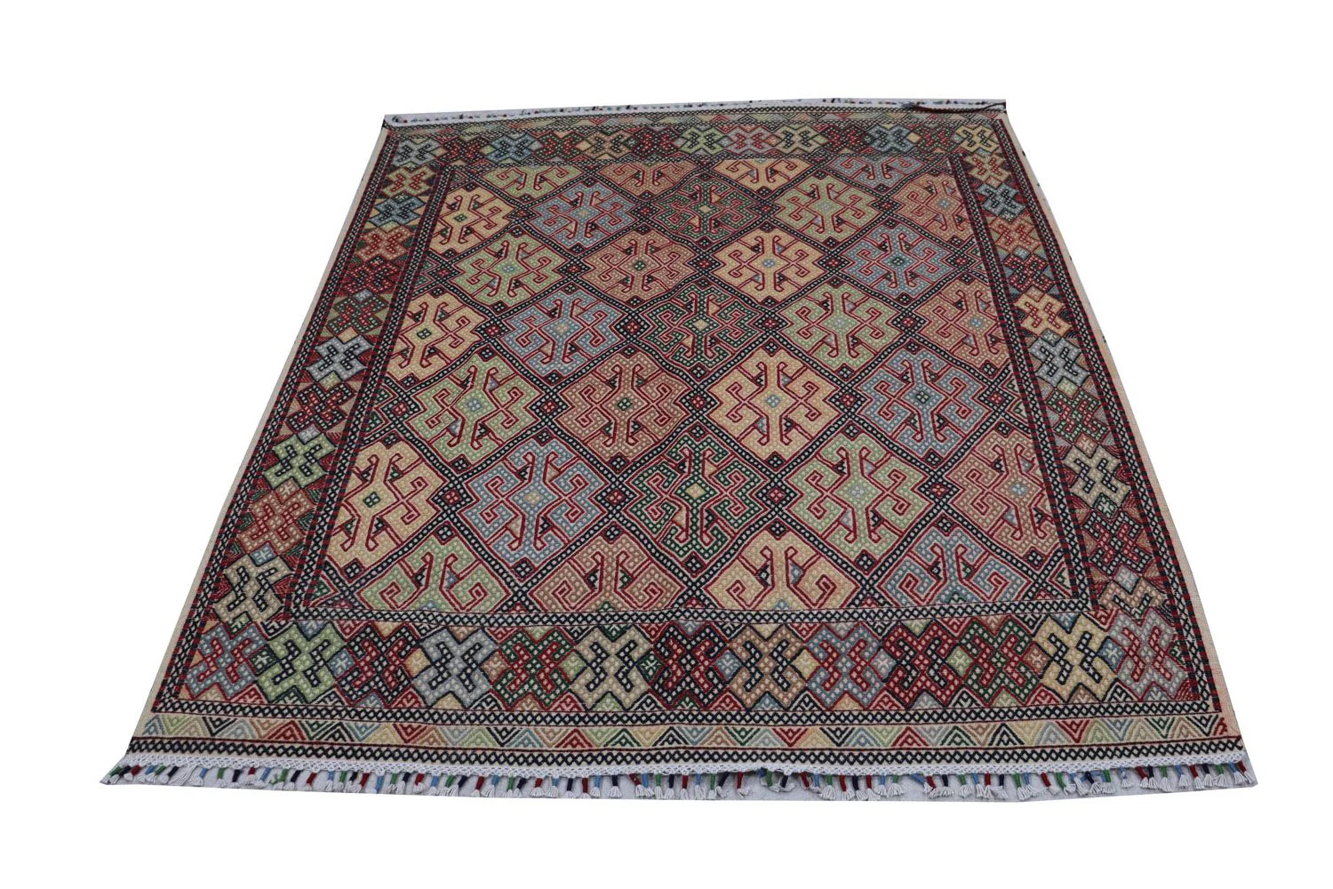 Kelim Teppich - Oriental 205 x 178 cm - blau