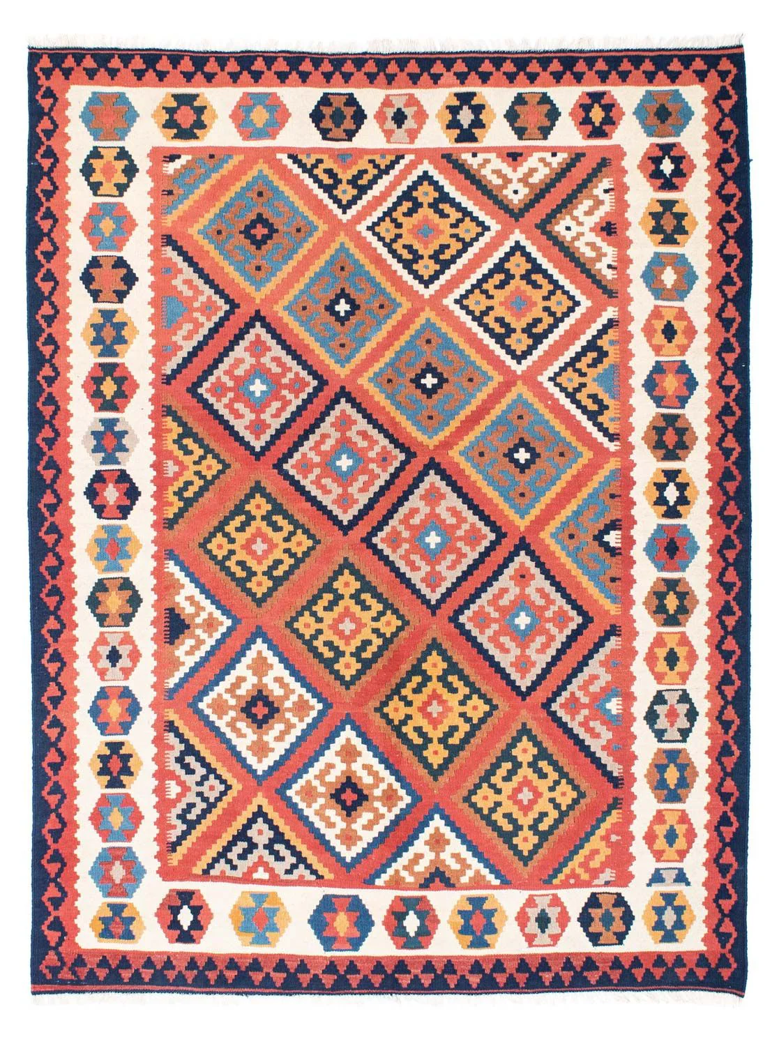 Kelim Teppich - Oriental 206 x 156 cm - rost