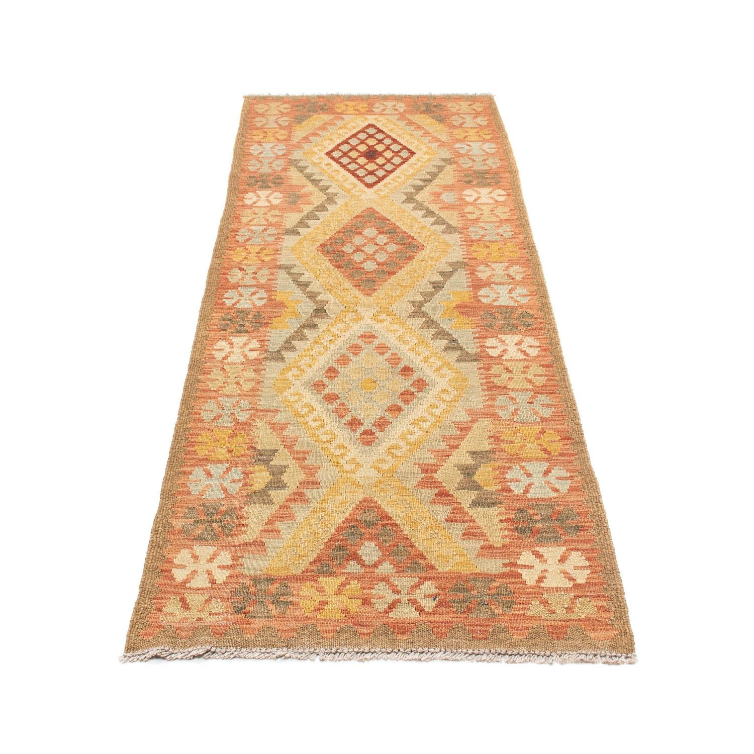 Kelim Teppich - Oriental 208 x 66 cm - hellrot - Image 5