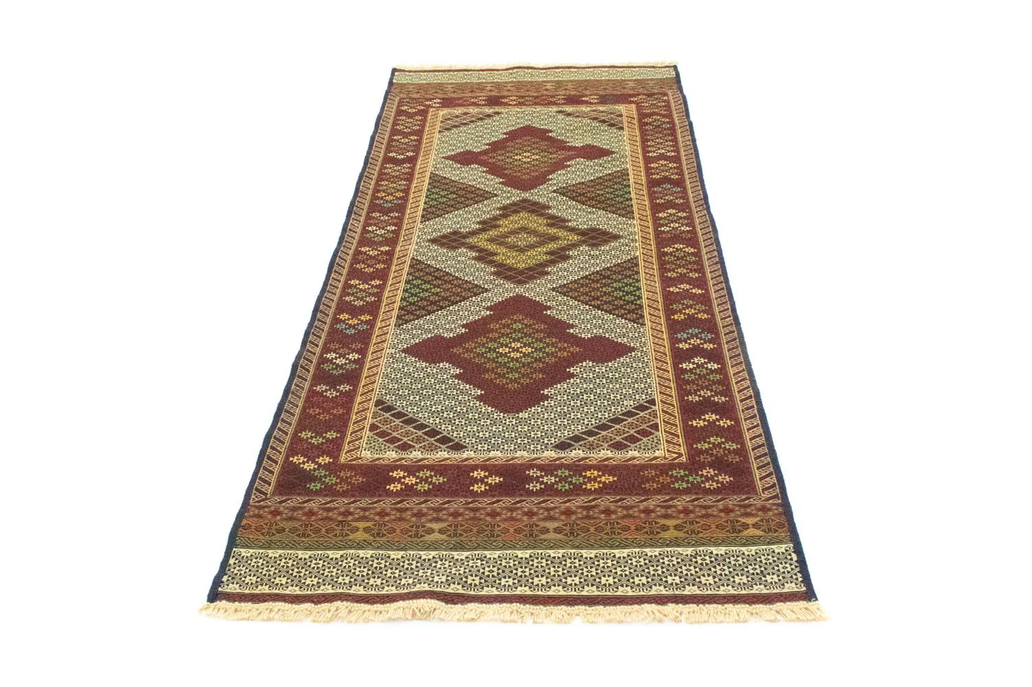 Kelim Afghan Teppich 208x85cm - Image 5