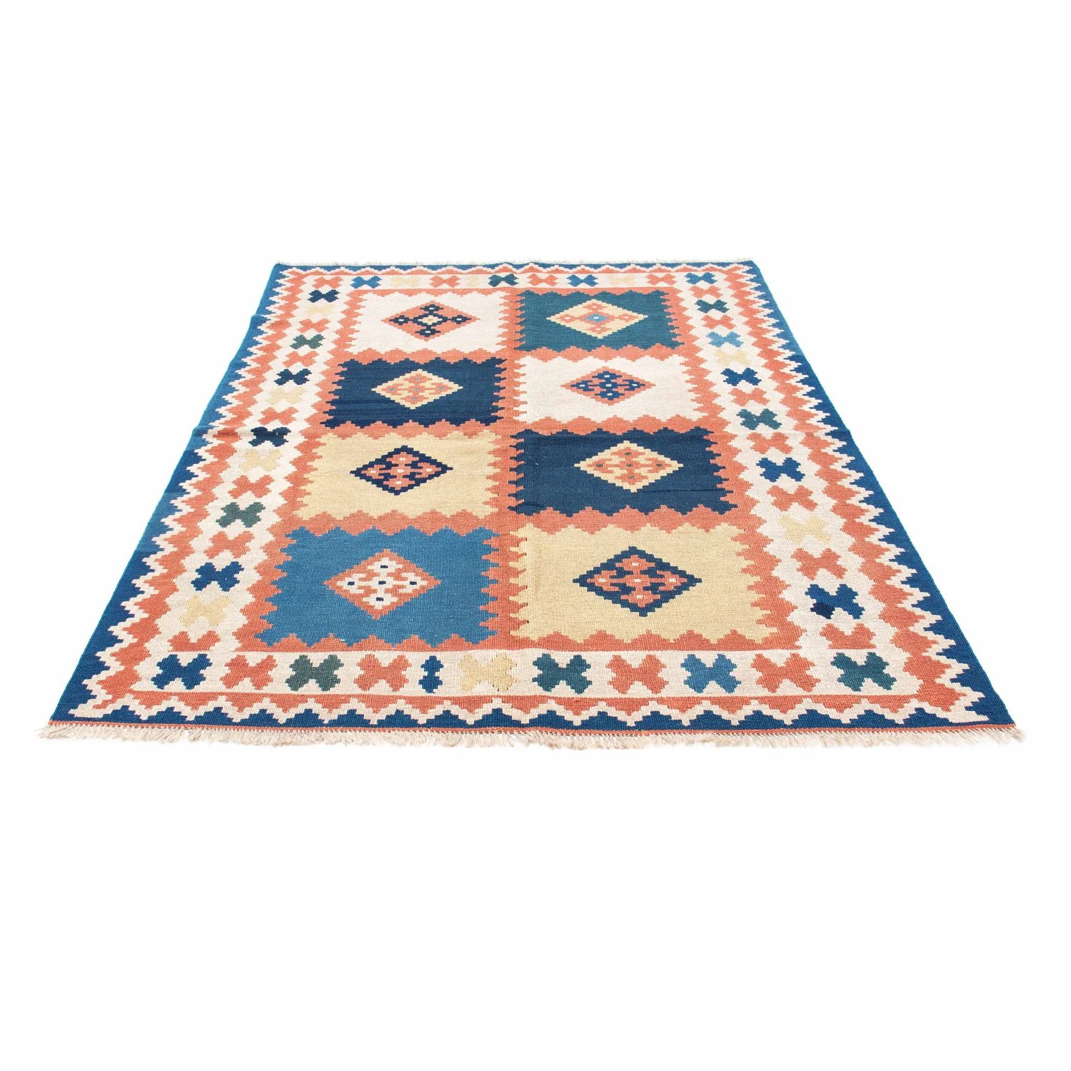 Kelim Teppich - Oriental 212 x 155 cm - blau - Image 5