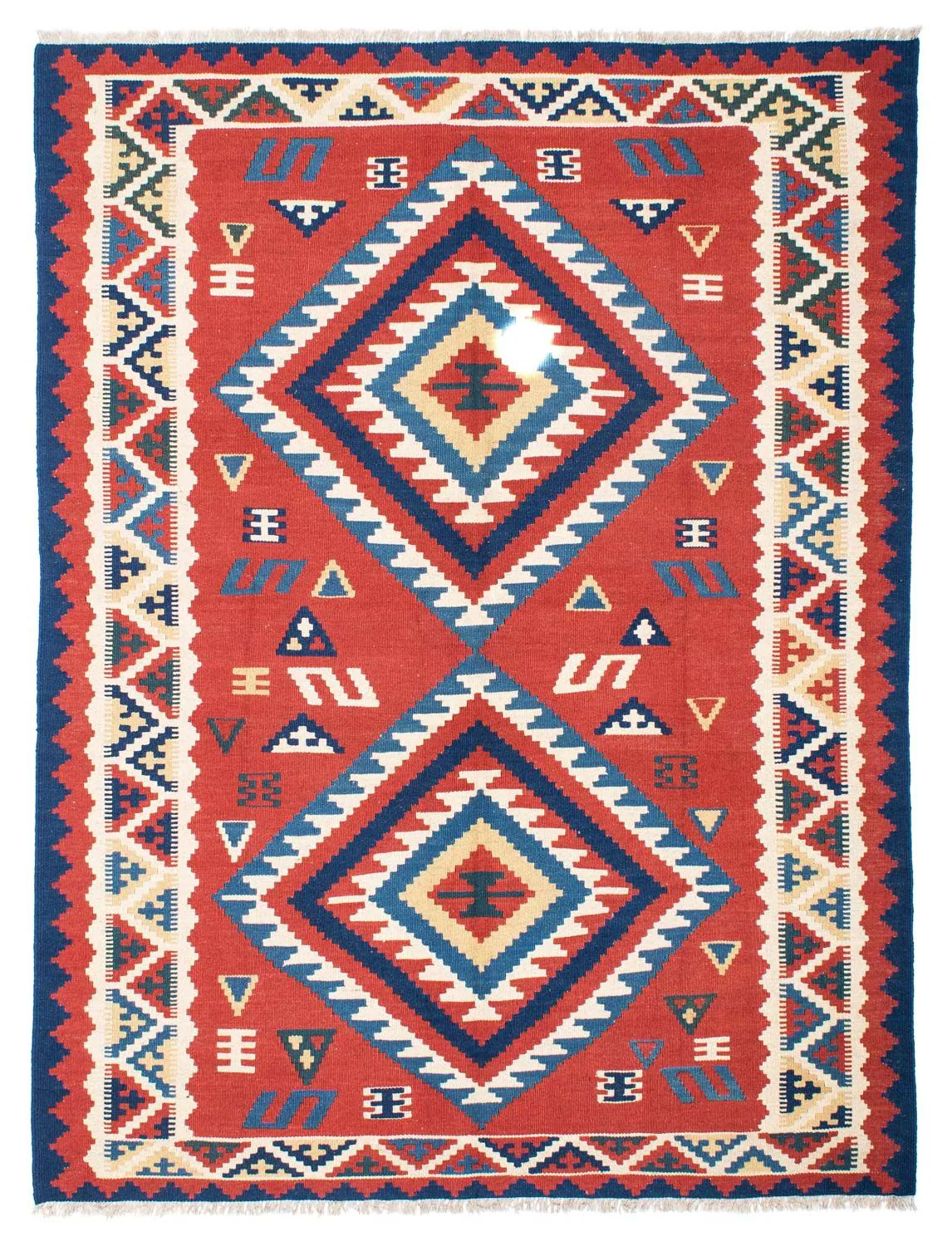 Kelim Teppich - Oriental 213 x 160 cm - rot