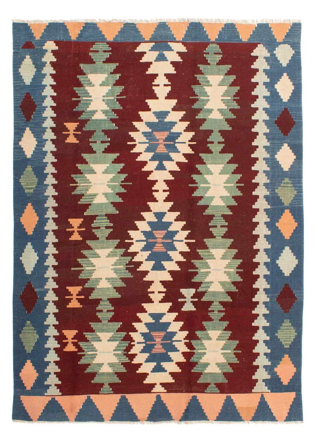 Kelim Teppich - Oriental 265 x 190 cm - dunkelrot