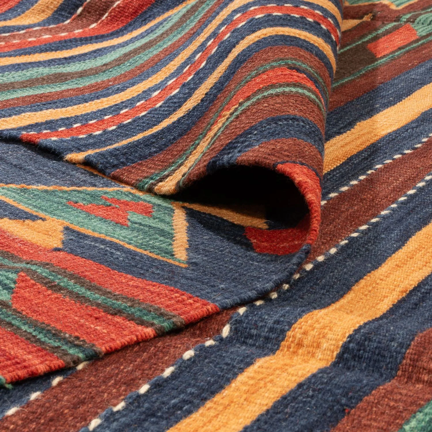 Kelim Afghan Teppich 304x198cm - Image 4