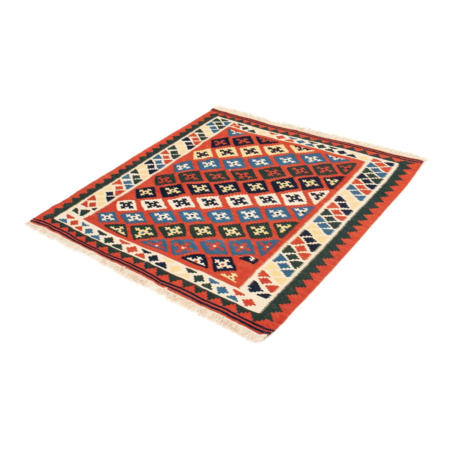 Kelim Teppich - Oriental 97 x 94 cm - rot - Image 5