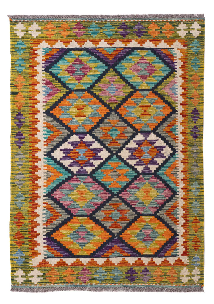 Kelim Teppich - Splash - 143 x 101 cm - bunt