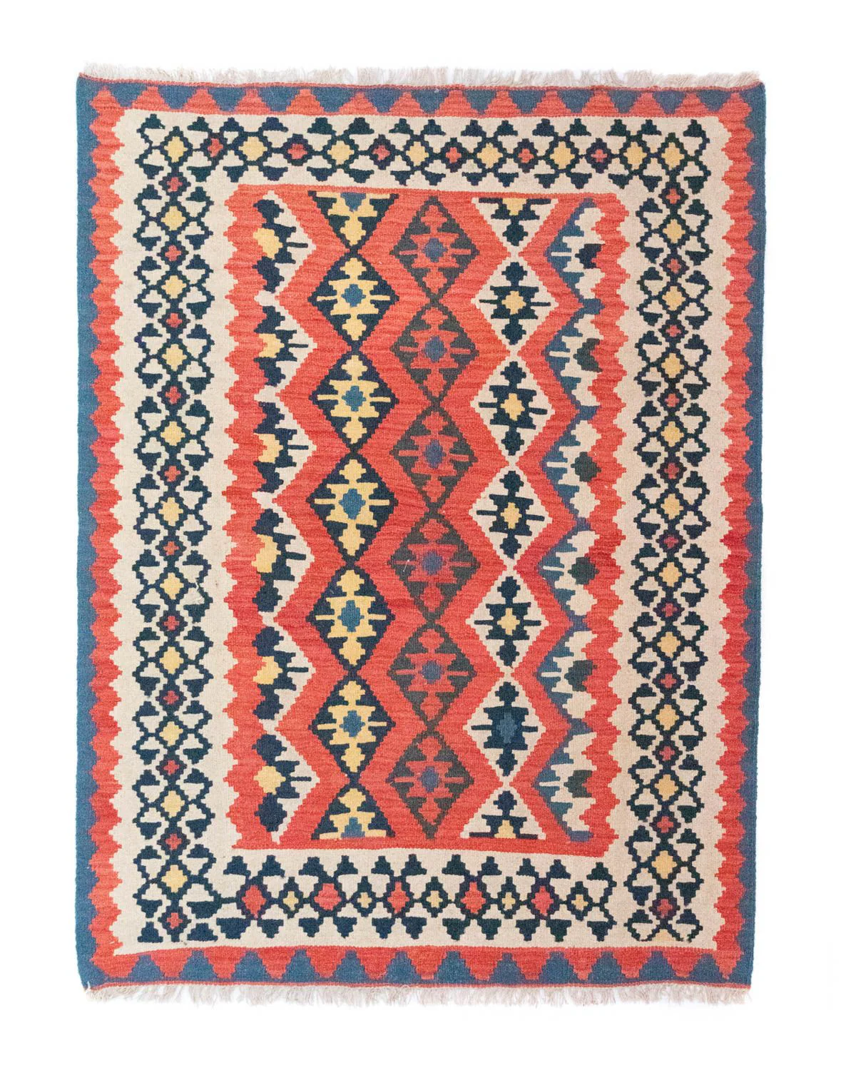 Kelim Teppich - Splash 174 x 128 cm - rot