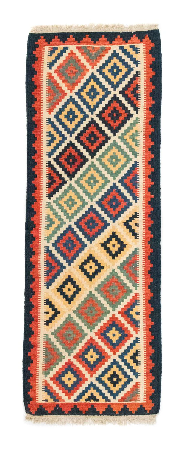 Kelim Teppich - Splash 182 x 62 cm - beige