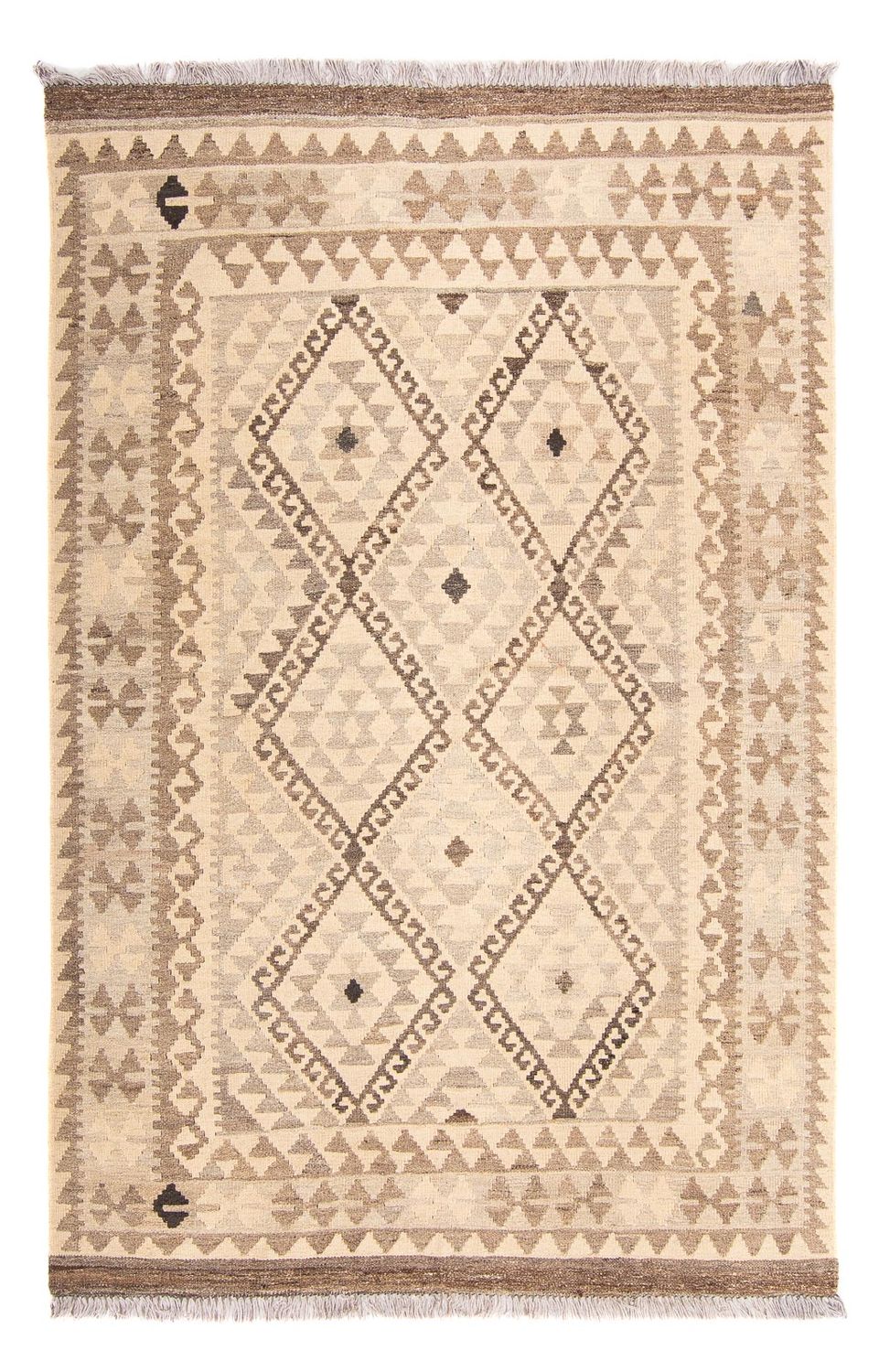 Kelim Teppich - Splash 190 x 130 cm - beige