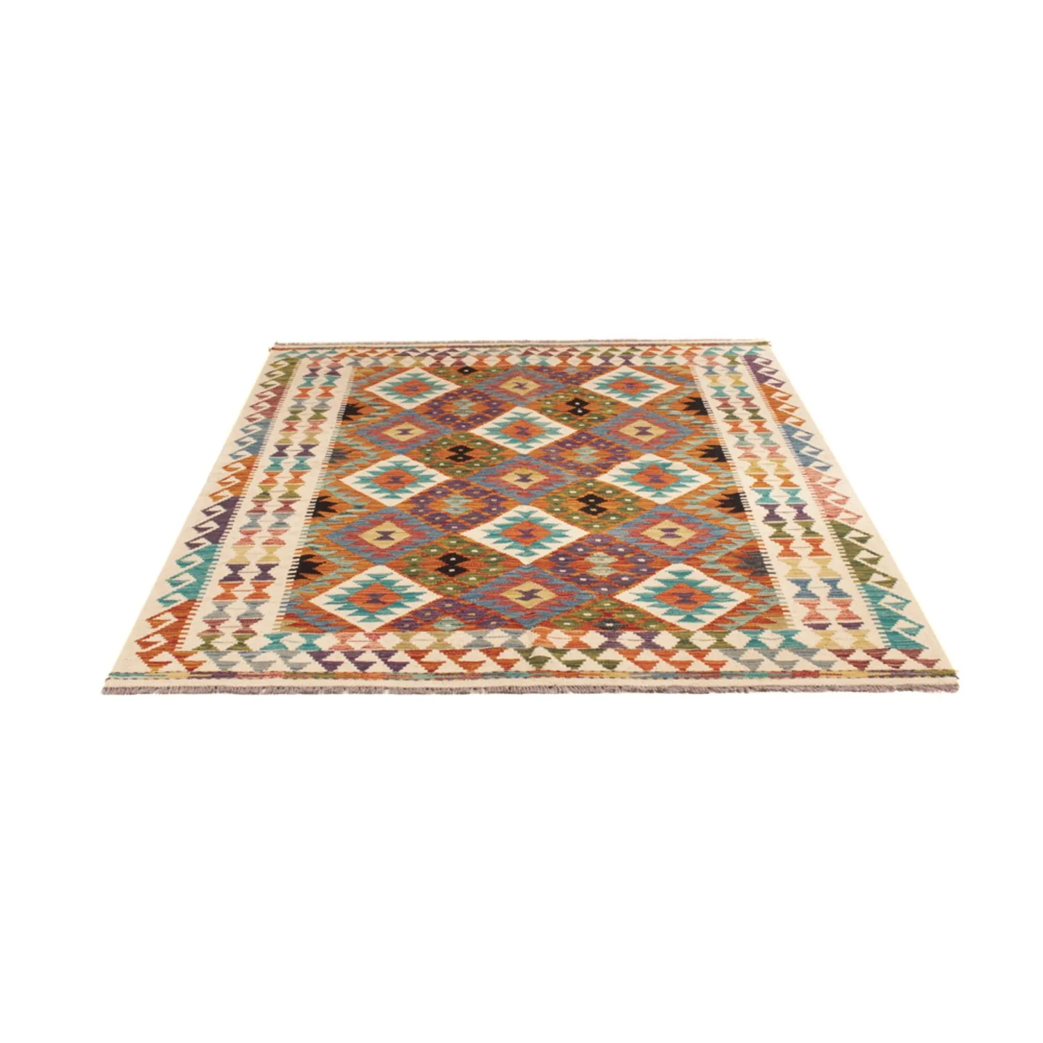 Kelim Teppich - Splash - 196 x 150 cm - mehrfarbig - Image 5
