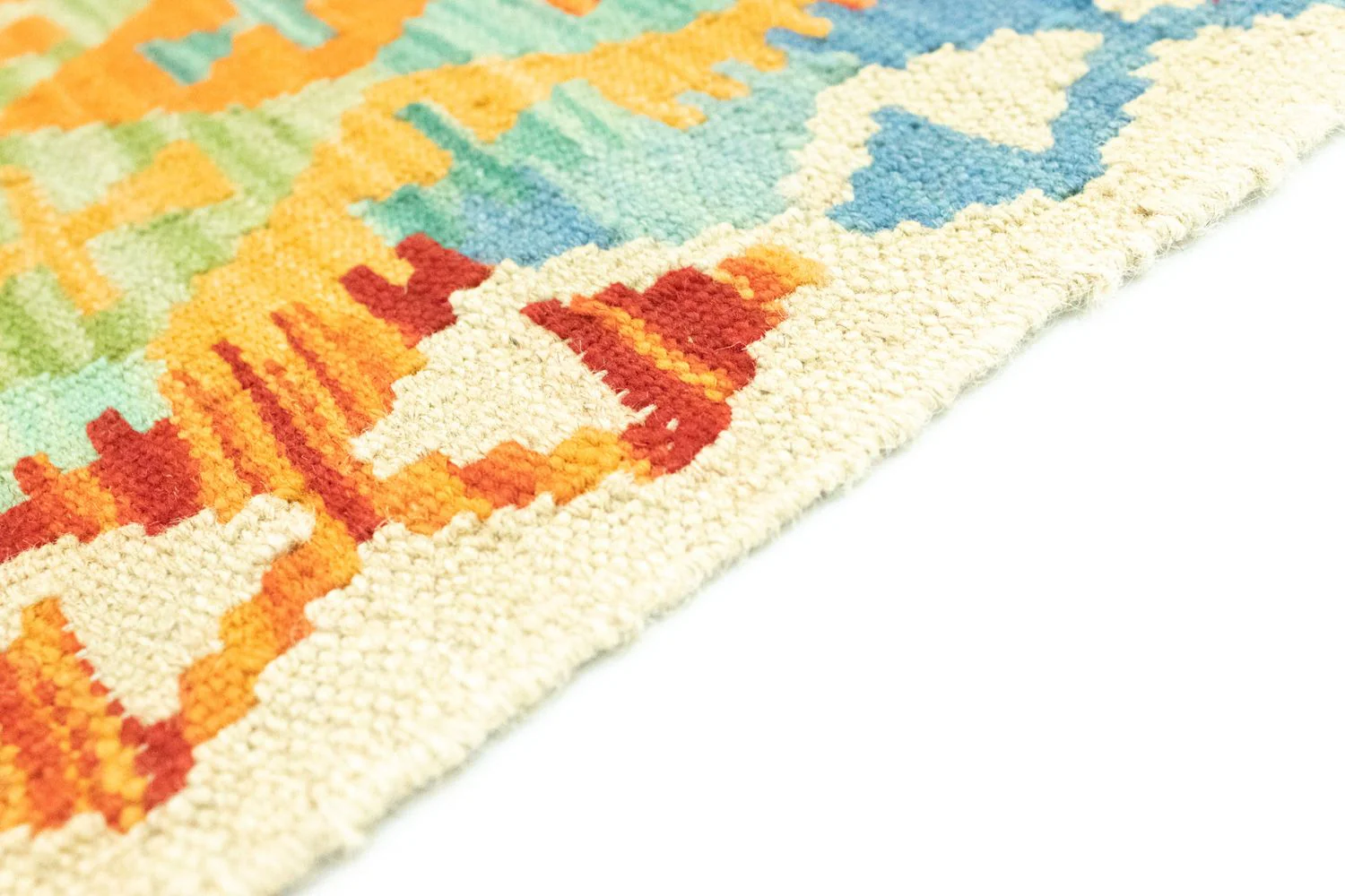 Kelim Afghan Teppich 197x64cm - Image 3