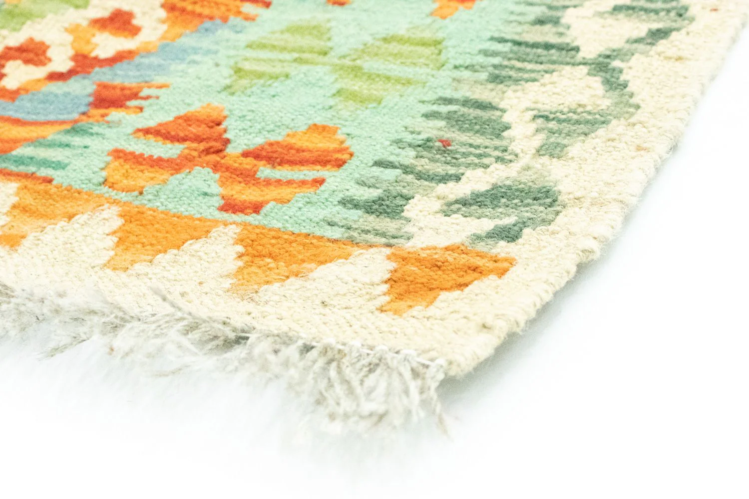 Kelim Afghan Teppich 200x68cm - Image 2