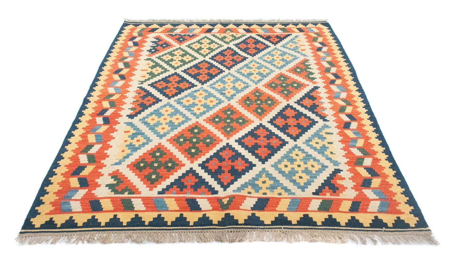 Kelim Teppich - Splash 205 x 157 cm - beige - Image 5