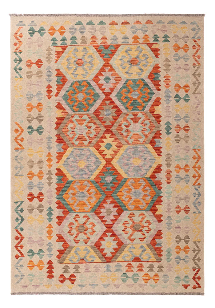 Kelim Teppich - Splash - 234 x 165 cm - bunt