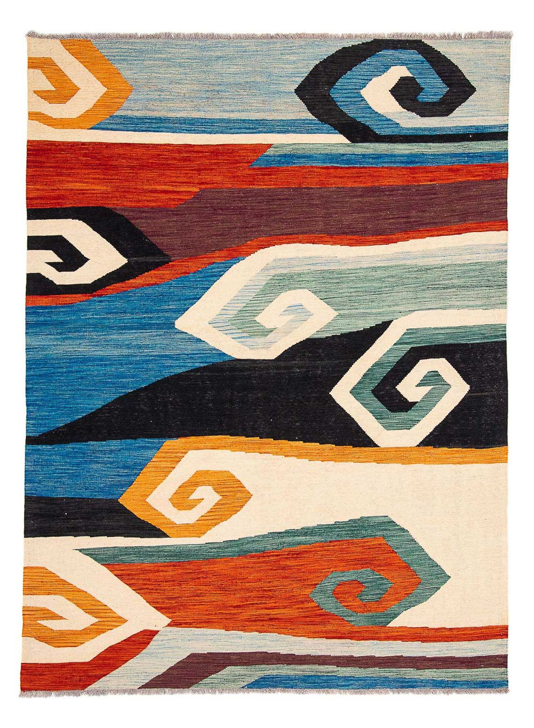 Kelim Teppich - Splash 243 x 179 cm - mehrfarbig