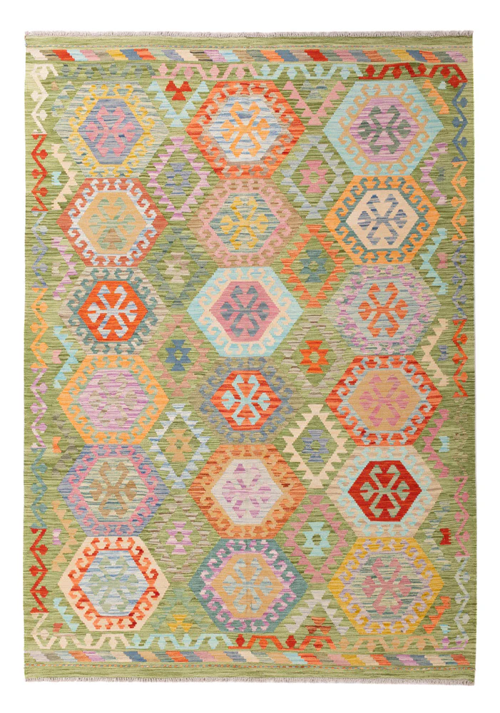 Kelim Teppich - Splash - 249 x 177 cm - bunt