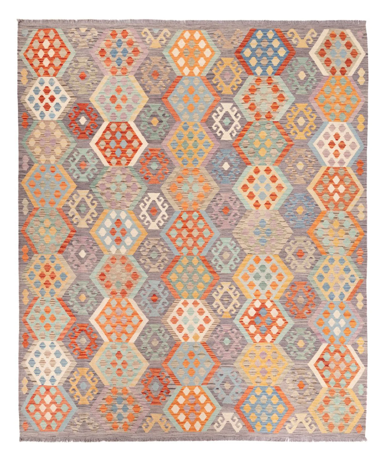 Kelim Teppich - Splash - 294 x 252 cm - mehrfarbig