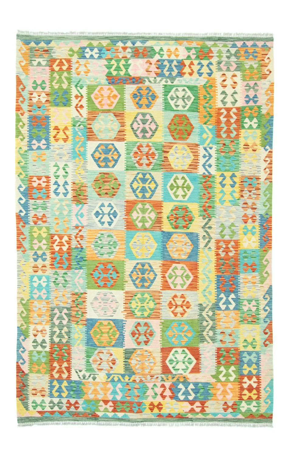 Kelim Afghan Teppich 302x205cm